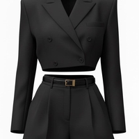 NOIR POWER – Елегантен сет с късо сако и панталон