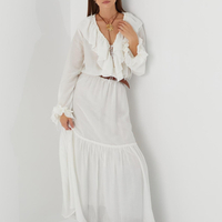 Дълга Риза-Рокля “Breeze Tie” white