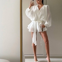 “ Ariana” white – Елегантна шифонена рокля