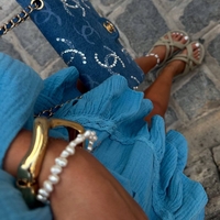 Summer Breeze blue- Муселинова рокля с шорти