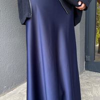 Дълга сатенена пола blue