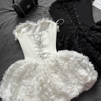 “ Angel Rosé Bloom Corset” Dress - Бяла рокля