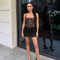 “Aloha Noir Corset Mini Dress “ - Елегантна мини рокля