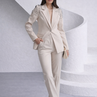Elegance Power Suit Beige - Сако и панталон