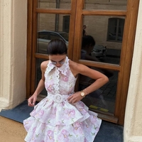 “ Floral Belle” white - Ленена Рокля