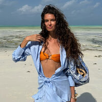 SUMMER WRAP Blue риза-рокля