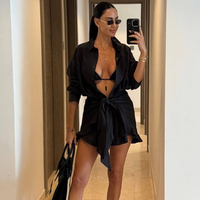 SUMMER WRAP black риза-рокля