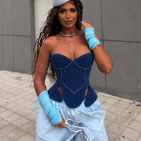 “  Denim Sparkle“  - Дънково бюстие