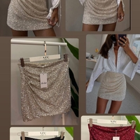 Къса блестяща пола Glam BLACK