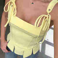 “Pastel Bow Corset” yellow