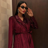 “Shine Party Suit” red – Елегантен костюм с пайети