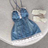 “ Denim Lace Dress “ - дънкова рокля с дантела