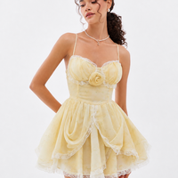 “Rosette” yellow - мини рокля