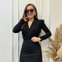 “Shine Motion Bodysuit” Black– Блестящо парти боди