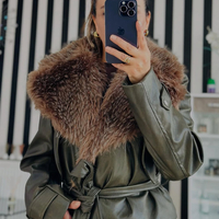 Belted Luxe – Кожено яке с голяма яка