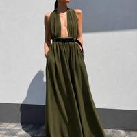“HALTER ELEGANCE” green - гащеризон