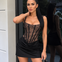 “Aloha Noir Corset Mini Dress “ - Елегантна мини рокля