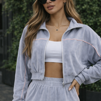 Velour Touch Set Grey – спортен екип от мек велур