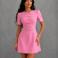 “ Bella” pink - рокля с панделки