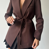 Mocha Modern Blazer - Кафяв Блейзър