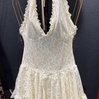 “  Elena Lace Dress“ - дантелена мини рокля-гащеризон