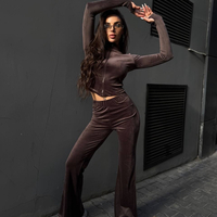 Velour Chic  Brown - спортен екип от кадифе