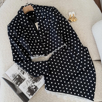 “ Paris Dots Chic Set” Black - костюм сако и пола