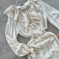 Дълга Риза-Рокля “Breeze Tie” ekru