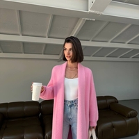 “ Soft Elegance “ pink - Дълга плетена жилетка