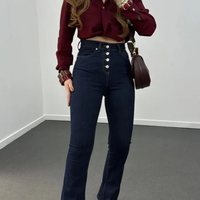 High Rise Classic – ластични дънки с висока талия и копчета