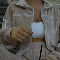 Velour Touch Set Beige – спортен екип от мек велур