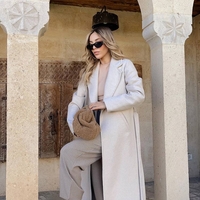 Aurora – дълго преходно палто от кашмир beige