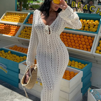 Oceana Backless – дълга плажна рокля ekru