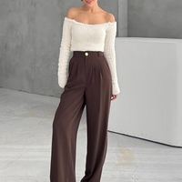 Mocha Wide High - Кафяв панталон