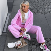 ROOV Pink Спортен широк екип от памук