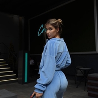 Velour Touch Set Blue – спортен екип от мек велур