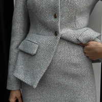 “ Paris Elegance”   Grey – елегантен комплект сако и пола