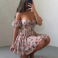 “ Floral Corset “ Mini Dress – Romantic Bloom