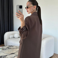 Mocha Tailored Blazer – Издължено кафяво сако