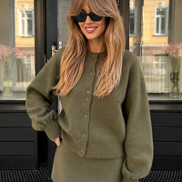 “ Winter Muse “ green – плетен комплект жилетка и пола