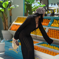 Oceana Backless – дълга плажна рокля black