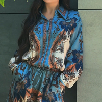 “Blue Ornament “ Premium Satin Set  – модел на Zimmermann