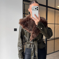 Belted Luxe – Кожено яке с голяма яка