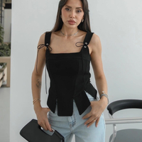 “Pastel Bow Corset”  black