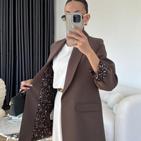 Mocha Tailored Blazer – Издължено кафяво сако