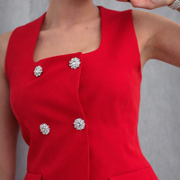 DOUBLE CLASS - Костюм сако и панталон Red