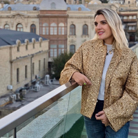 Златен бомбър/яке с пайети