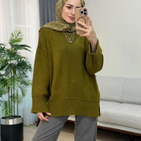 Издължен пуловер „Soft Touch“ Green