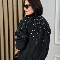 Bomber Chic  Black– яке/бомбър от набук с кабзи