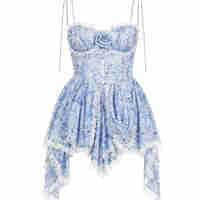 “ Rosette” blue - мини рокля